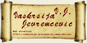 Vaskrsija Jevremčević vizit kartica